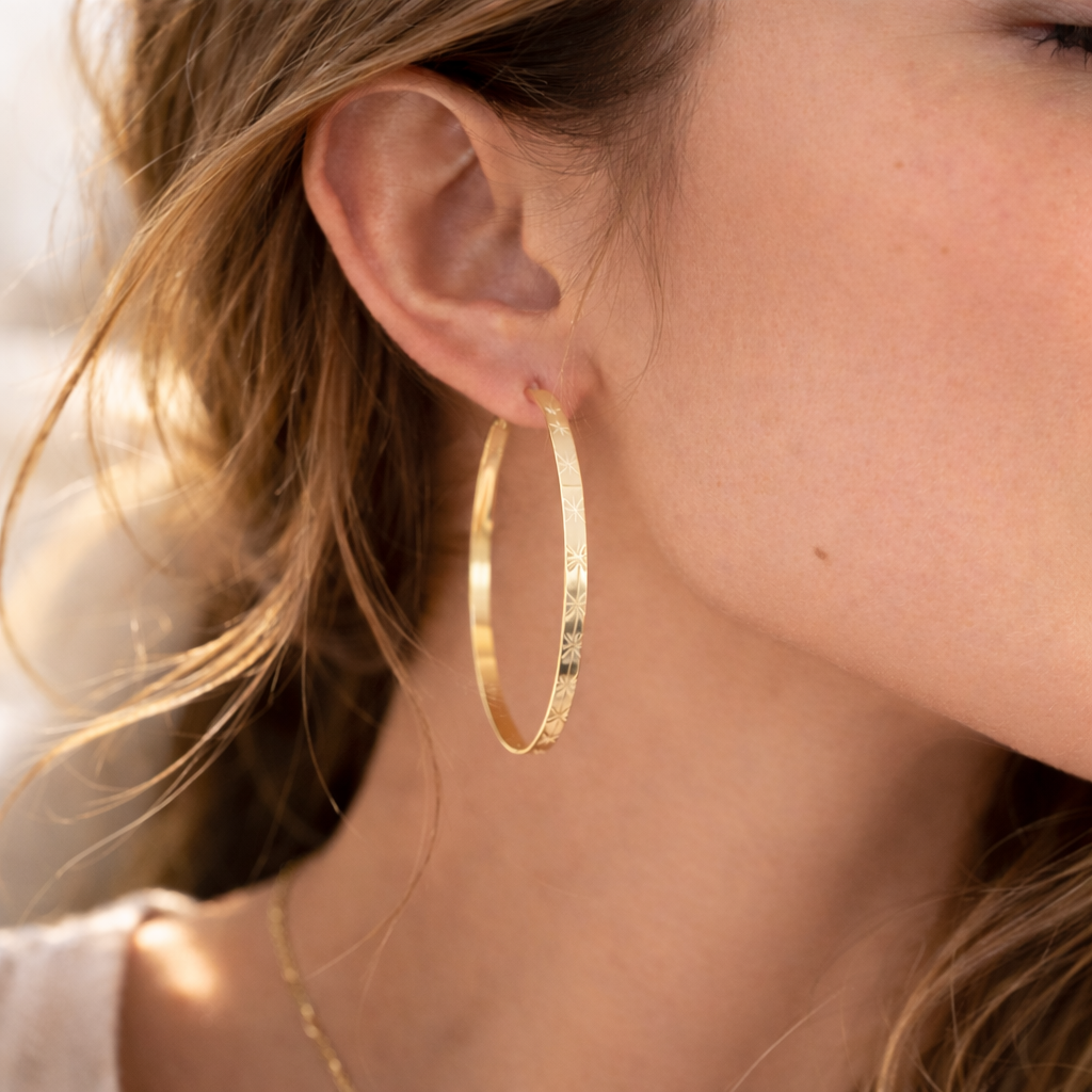 Celeste Large Hoops