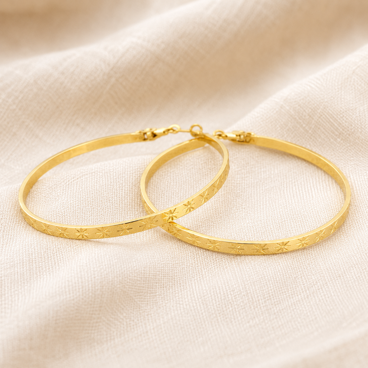 Celeste Large Hoops